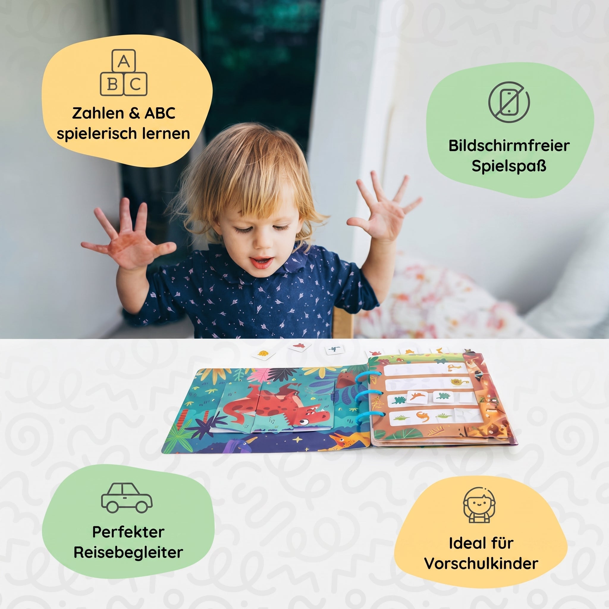 Montessori-Aktivitätsbuch mit Aufklebern