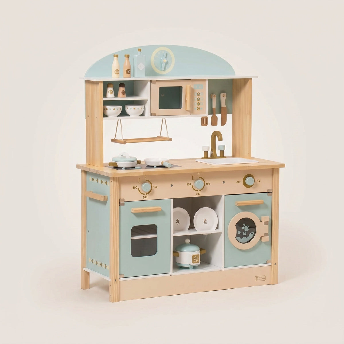 Montessori-Möbel aus Holz für Küche, Waschküche und Aufbewahrung