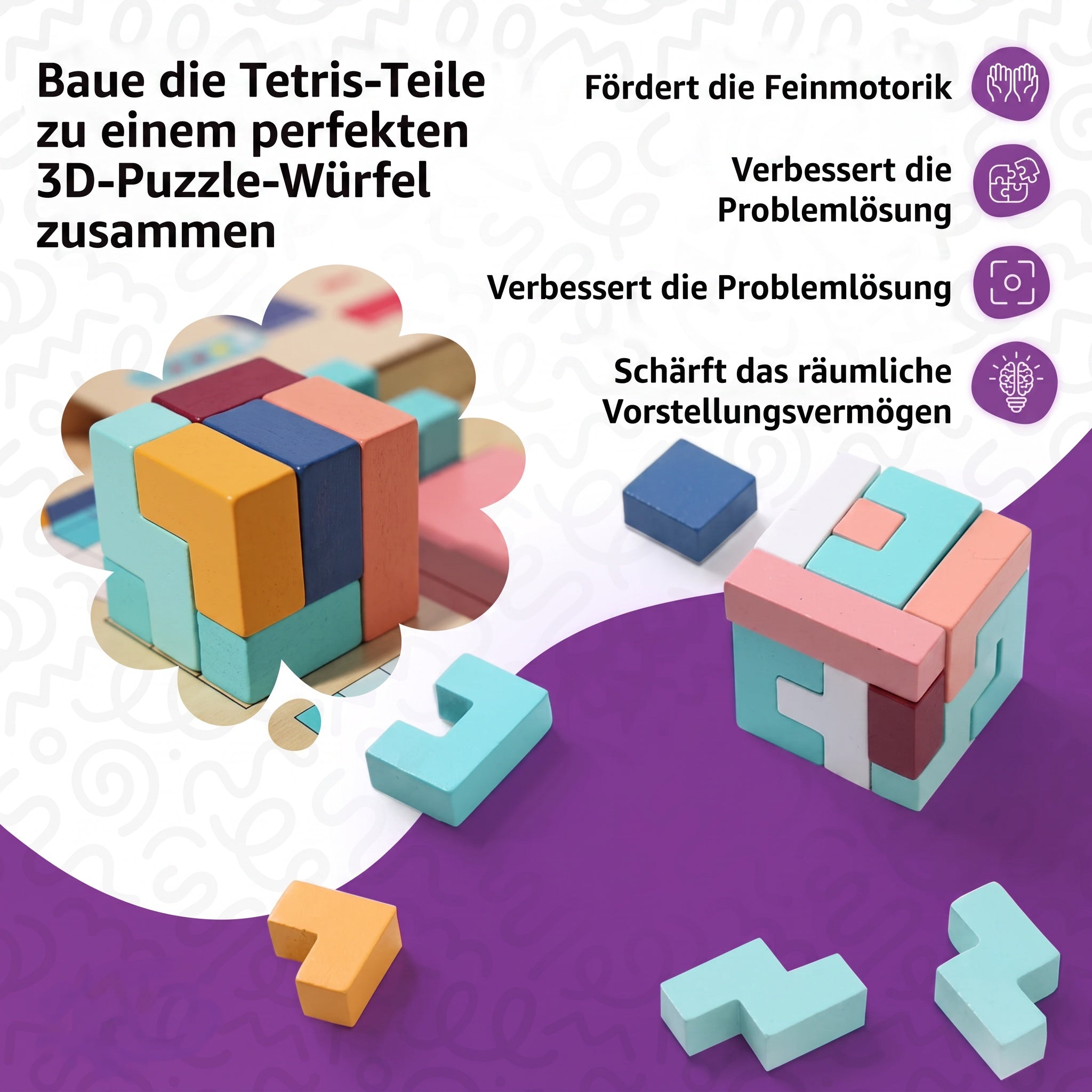 Tetris Montessori aus Holz