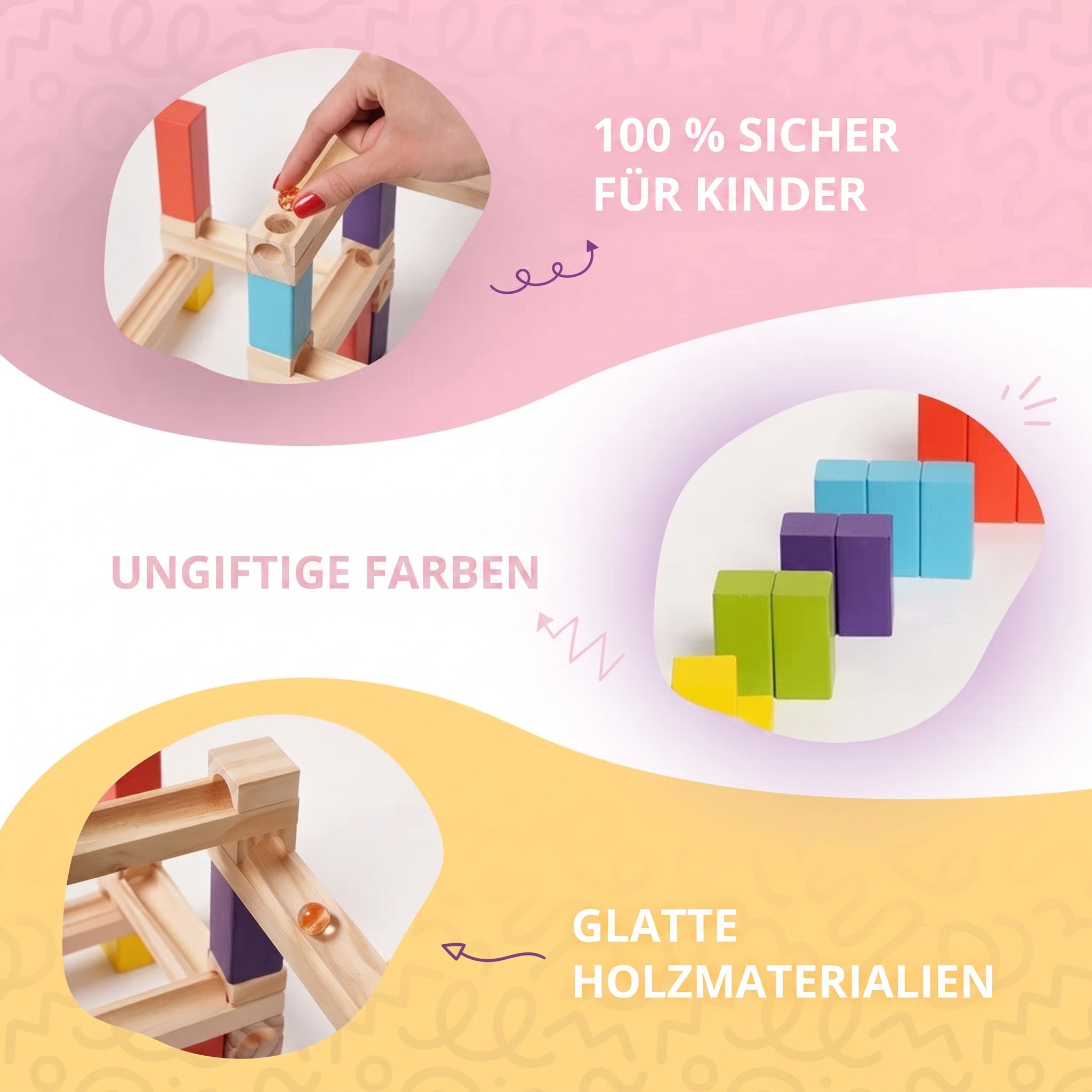 Montessori-Kugelbahn aus Holz