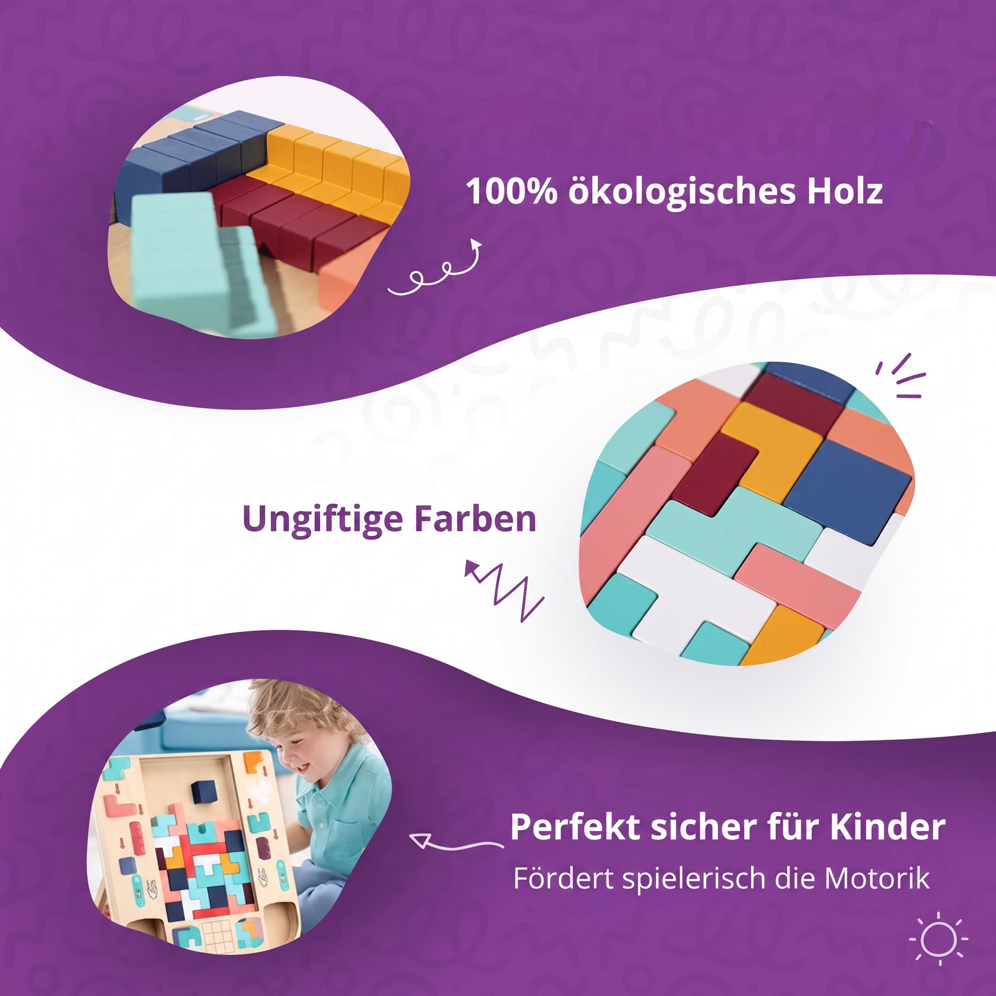 Tetris Montessori aus Holz