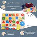 Montessori-Puzzle: Geometrische Formen und Farben