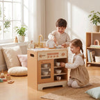 Multifunktionales Montessori-Spielmöbel aus Holz für Kinder