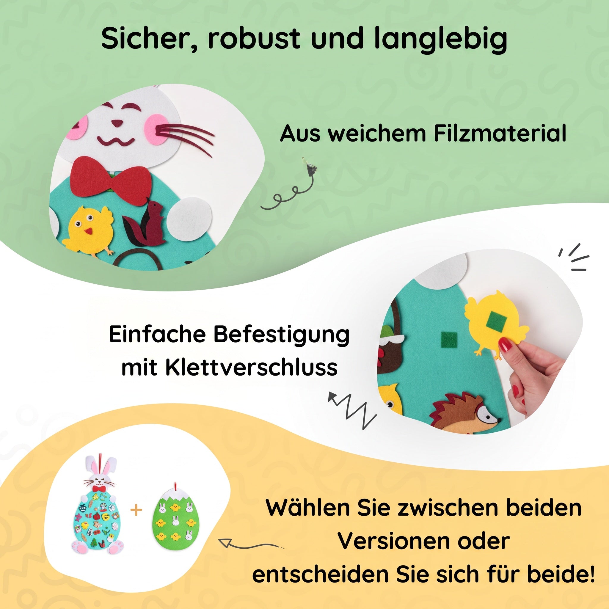 Montessori-Kaninchen aus Filz
