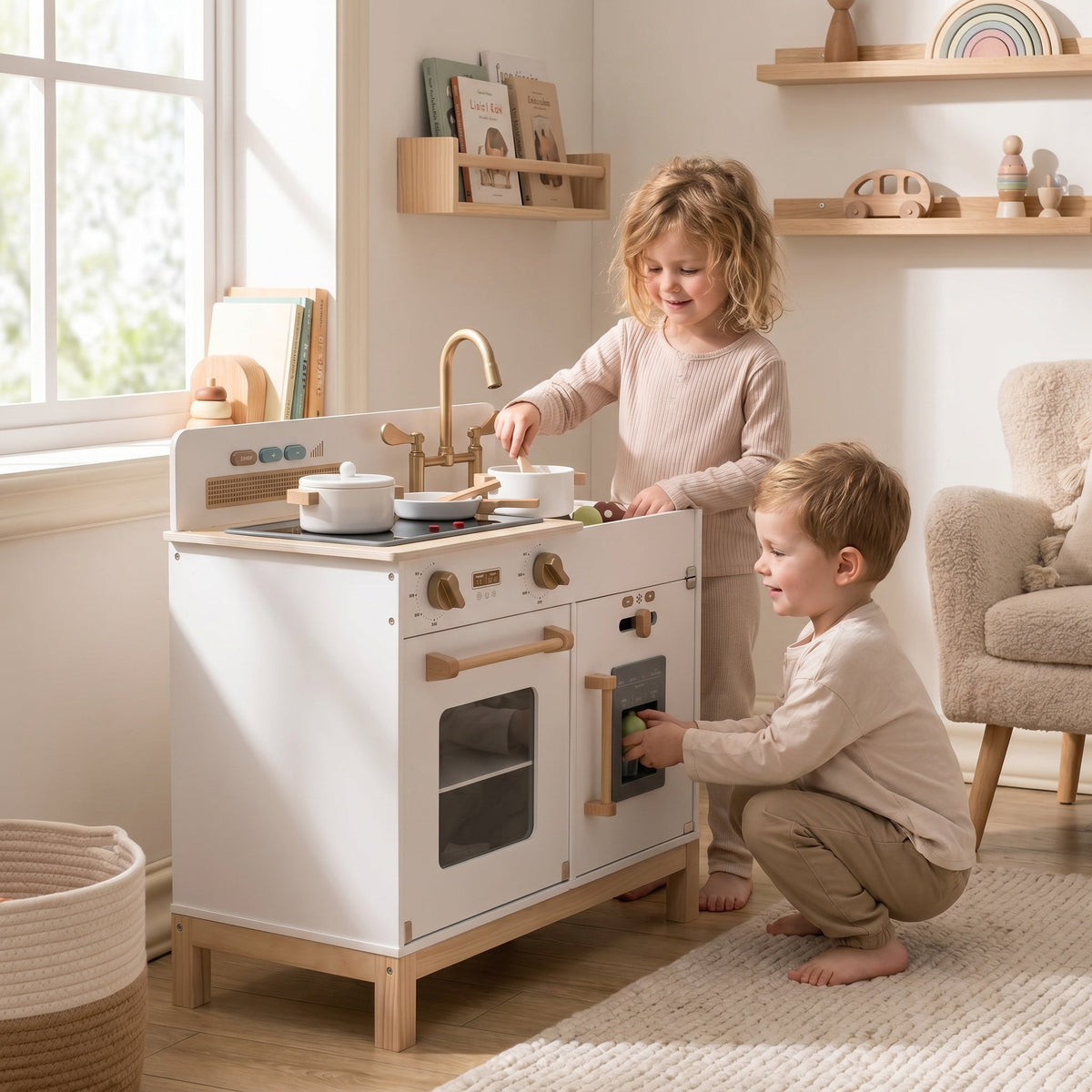Montessori-Miniküche aus Holz