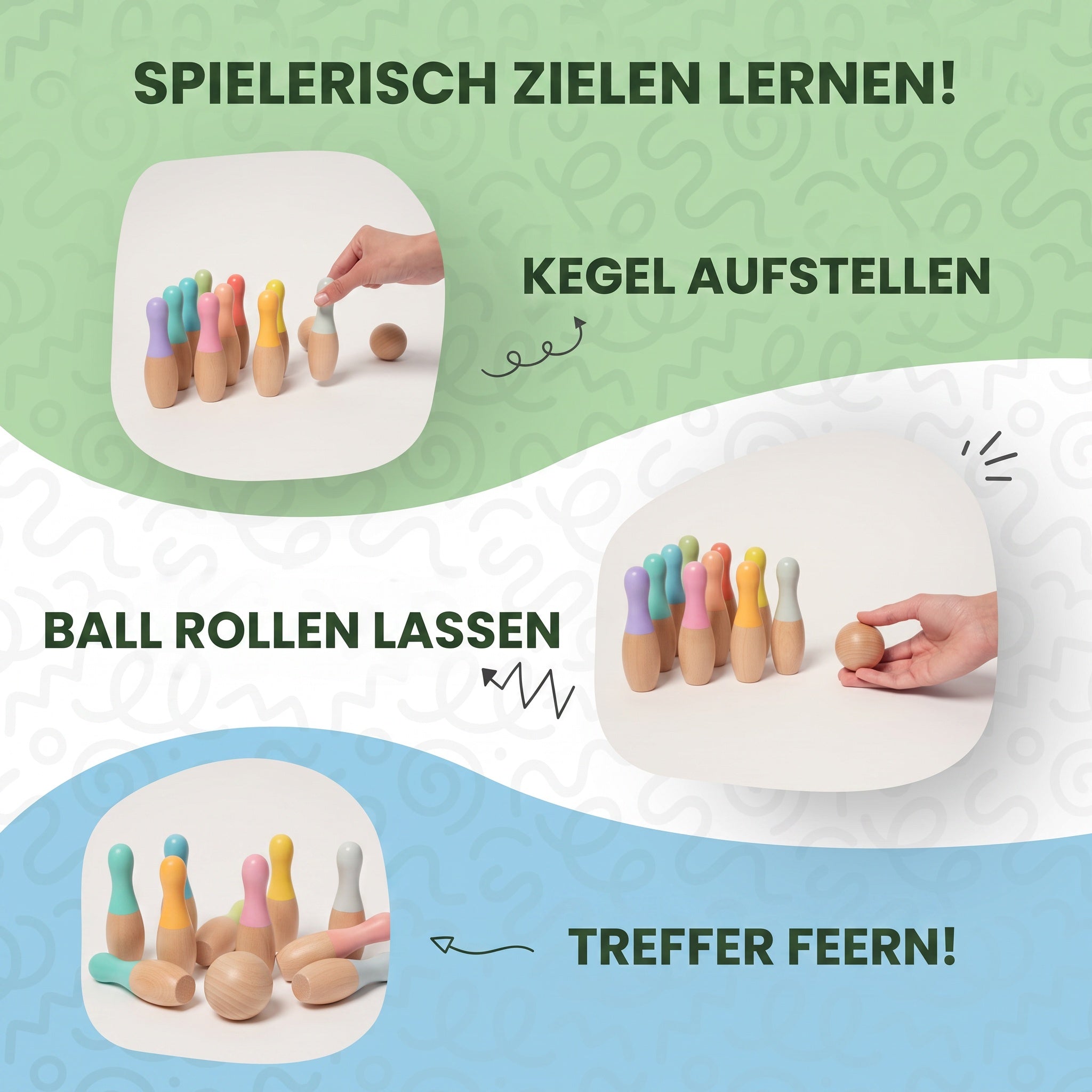 Montessori-Bowlingspiel