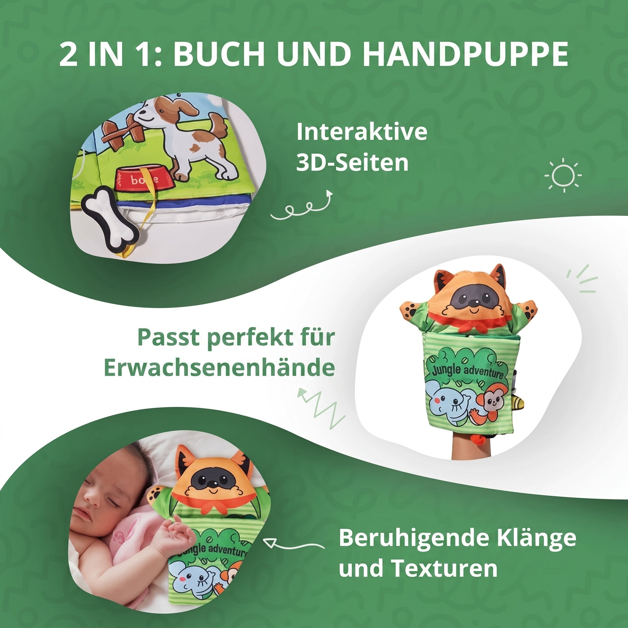 Montessori-Stoffbuch für Babys