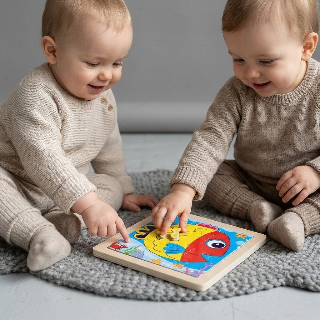 Montessori-Puzzle „Tiere“ aus Holz
