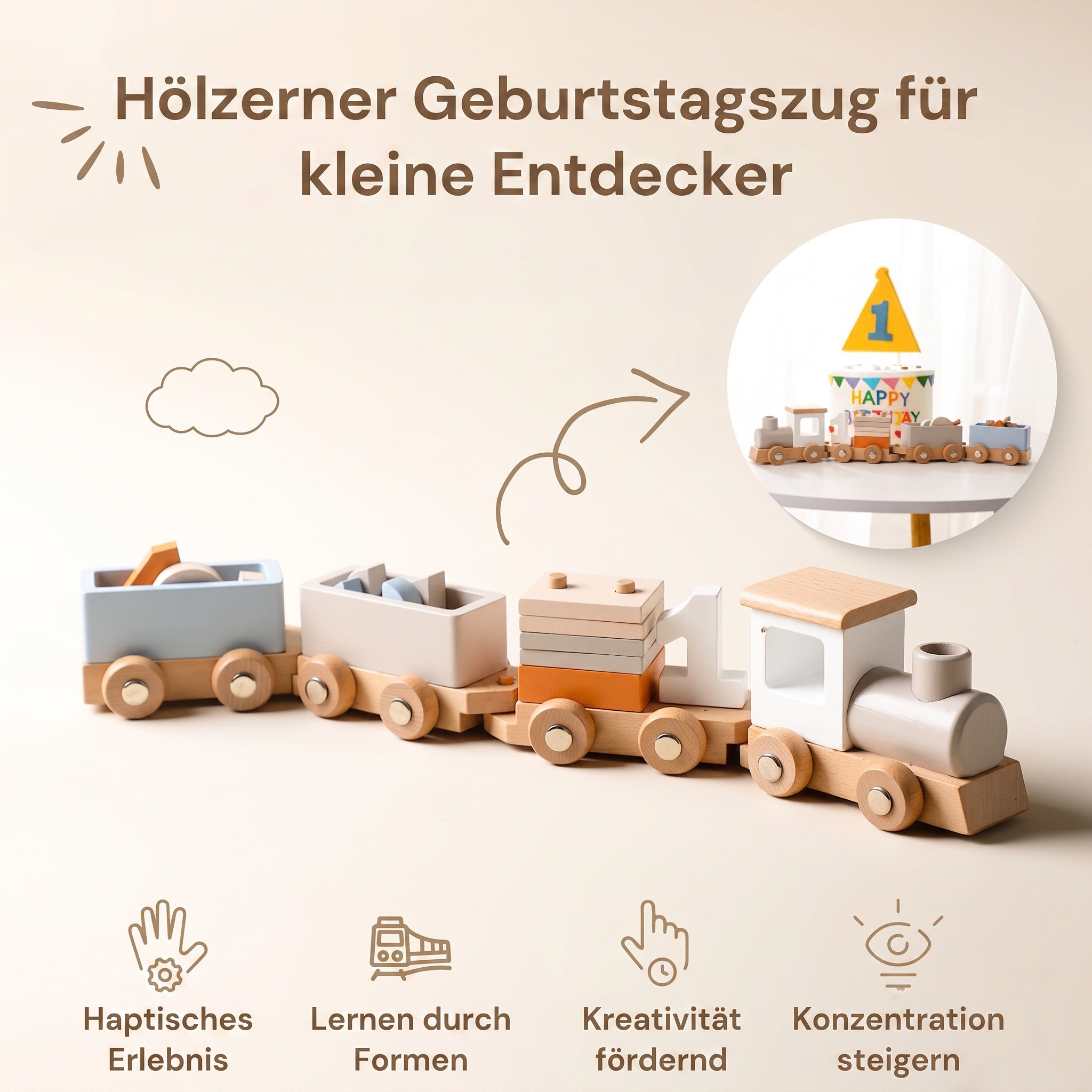 Montessori-Holzeisenbahn