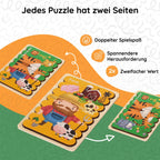 Zweiseitige Montessori-Puzzles