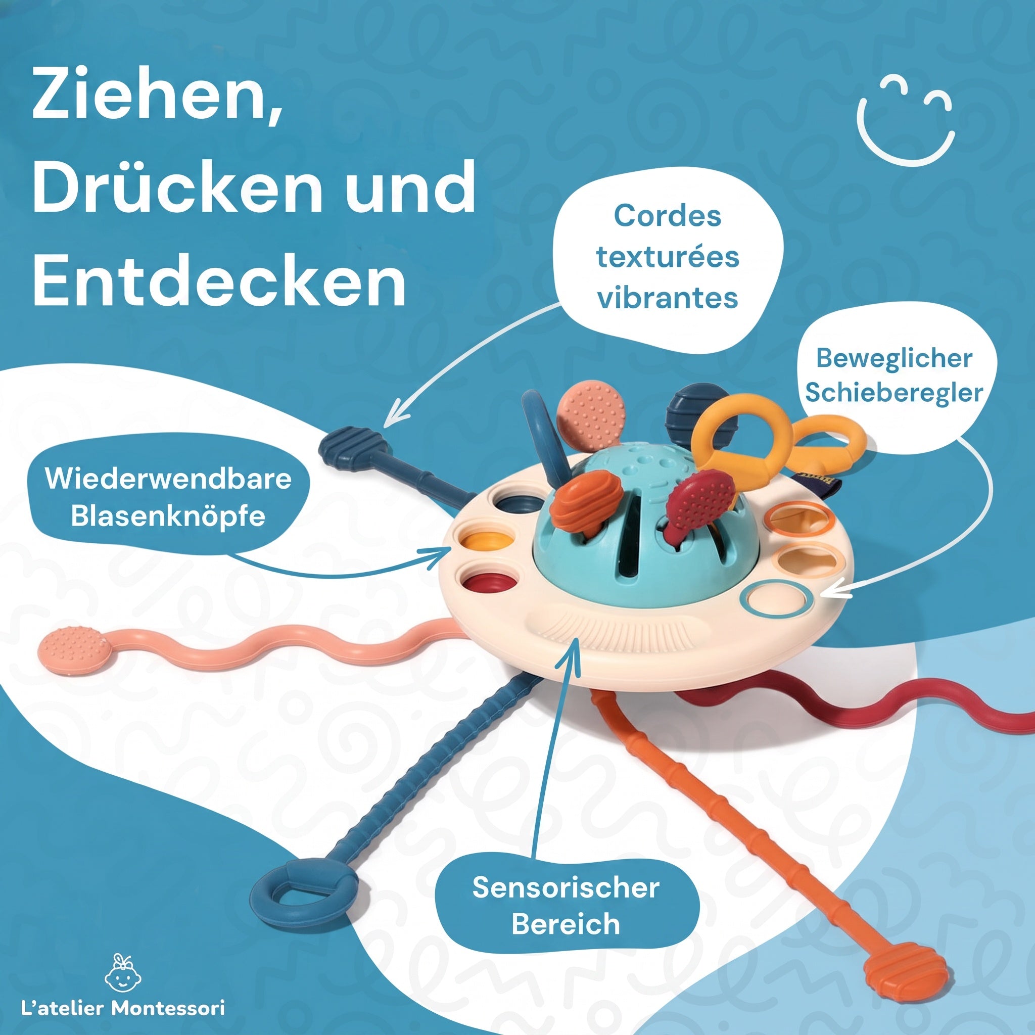 Montessori-Sinnes-Spielzeug aus Silikon