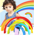 Montessori-Holzpuzzle „Regenbogen“