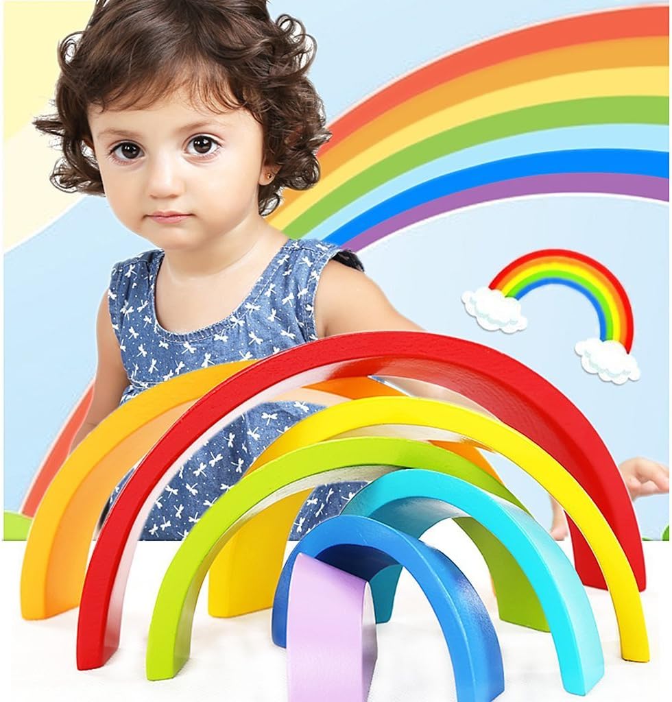 Montessori-Holzpuzzle „Regenbogen“