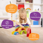 Regenbogen und Montessori-Figuren