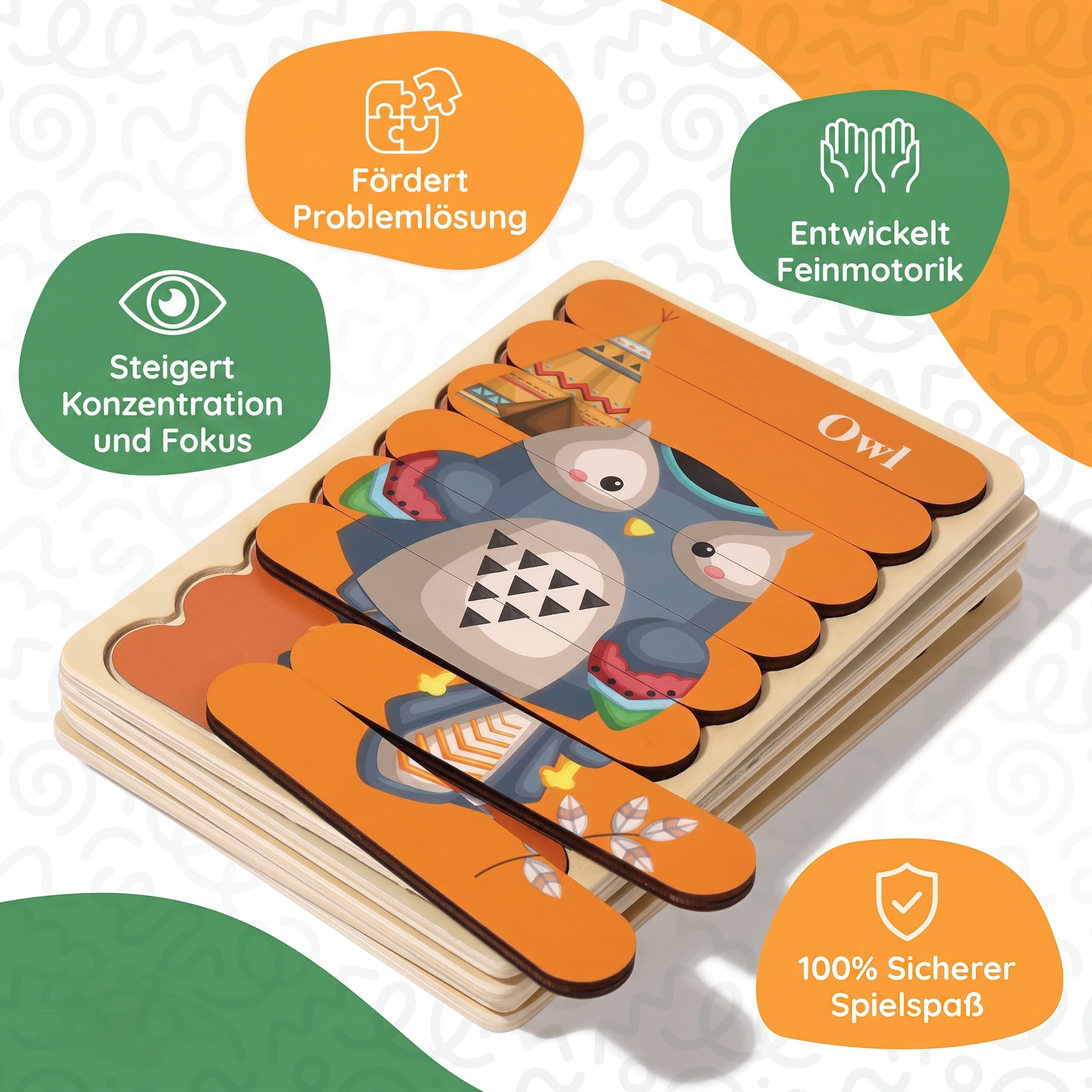 Zweiseitige Montessori-Puzzles