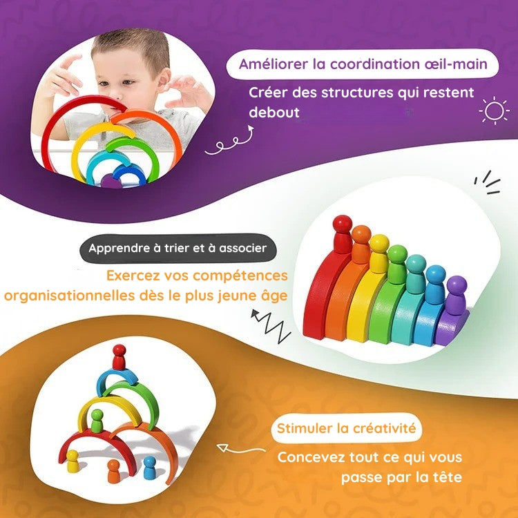 Arc-en-ciel et Bonhommes Montessori