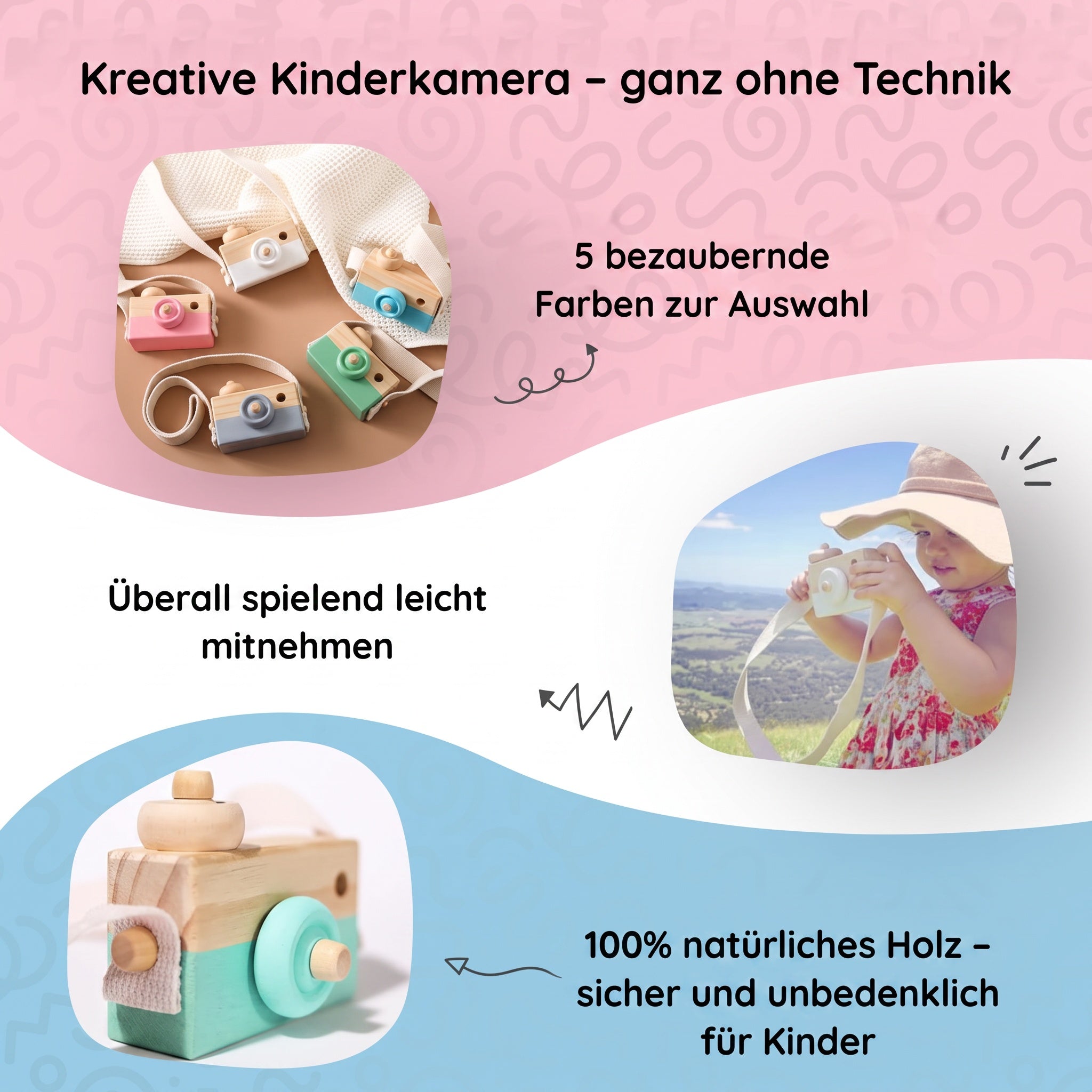 Montessori-Kamera aus Holz