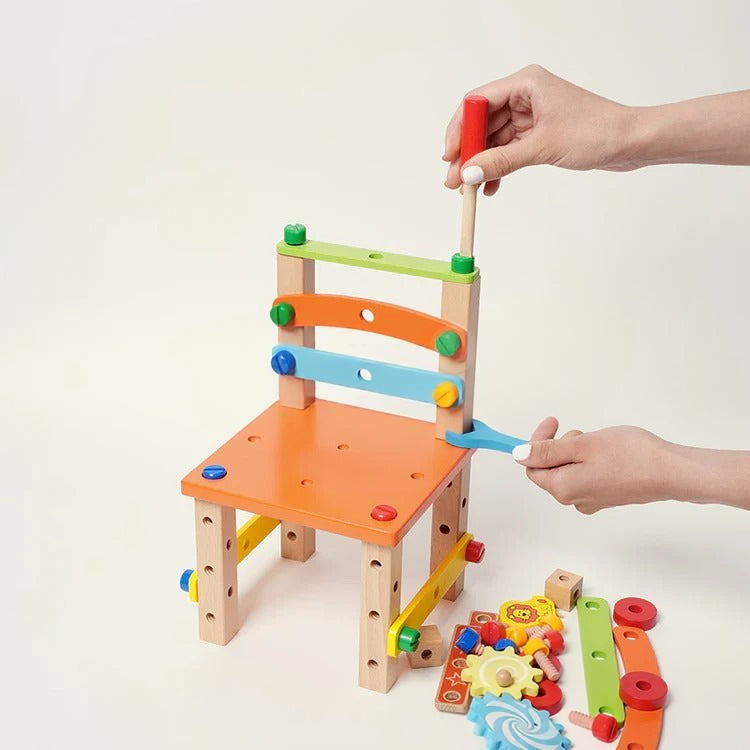 Ein lustiger Montessori-Stuhl zum Selberbauen