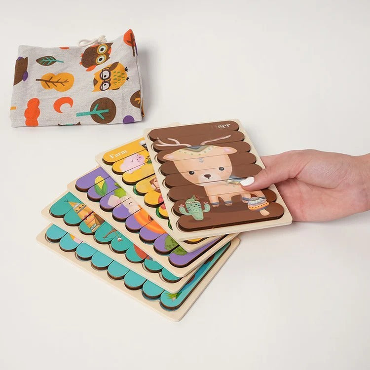 Zweiseitige Montessori-Puzzles