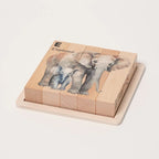 Montessori-Holzpuzzles mit Tiermotiven
