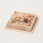 Montessori-Holzpuzzles mit Tiermotiven
