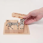 Montessori-Holzpuzzles mit Tiermotiven