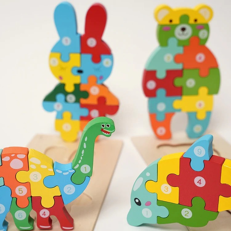 Montessori-Holzpuzzle