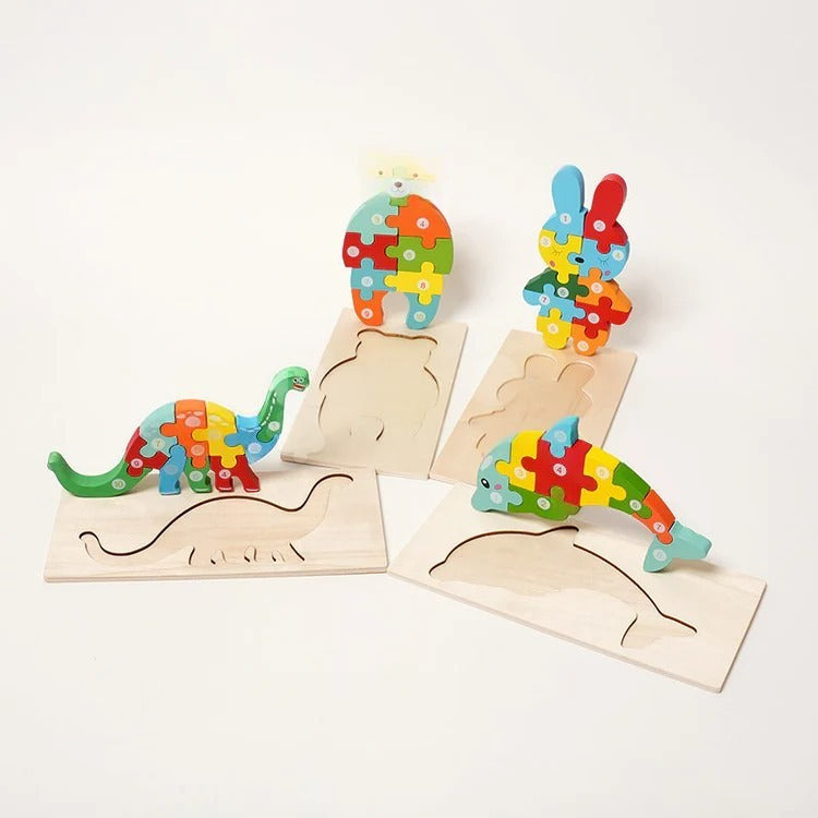 Montessori-Holzpuzzle