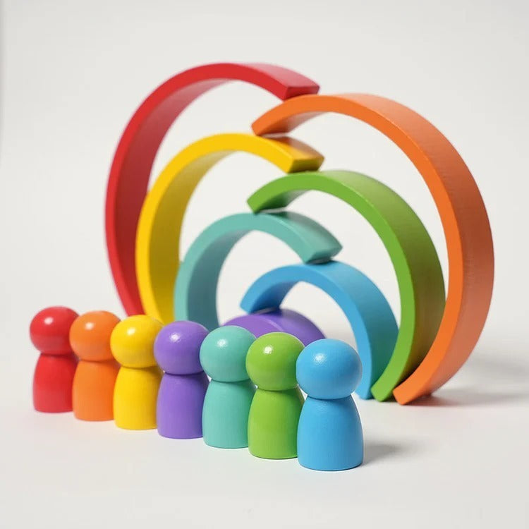 Arc-en-ciel et Bonhommes Montessori