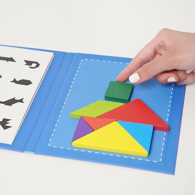Magnetisches Tangram-Montessori-Buch