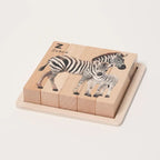 Montessori-Holzpuzzles mit Tiermotiven