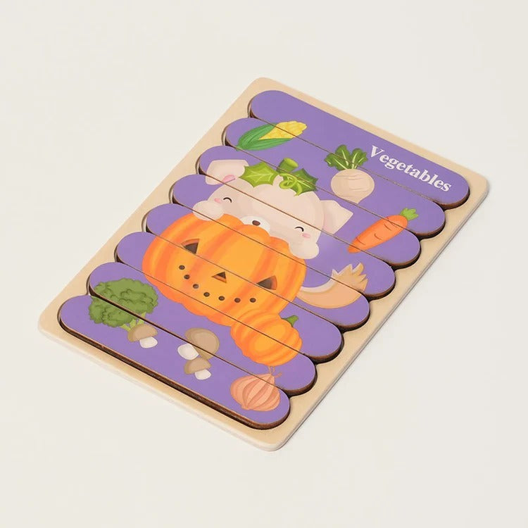 Zweiseitige Montessori-Puzzles