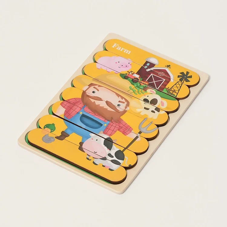 Zweiseitige Montessori-Puzzles