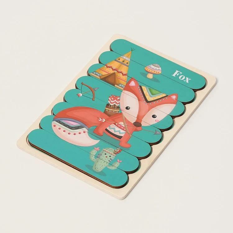 Zweiseitige Montessori-Puzzles
