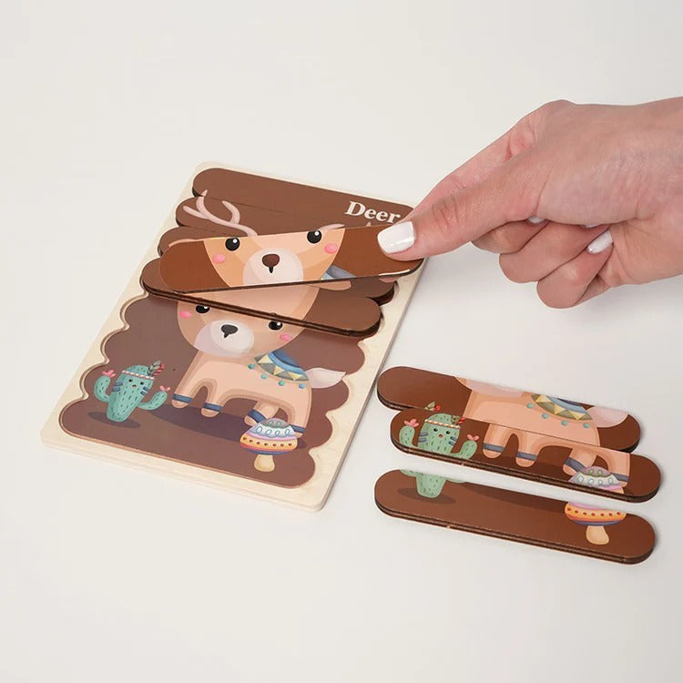 Zweiseitige Montessori-Puzzles