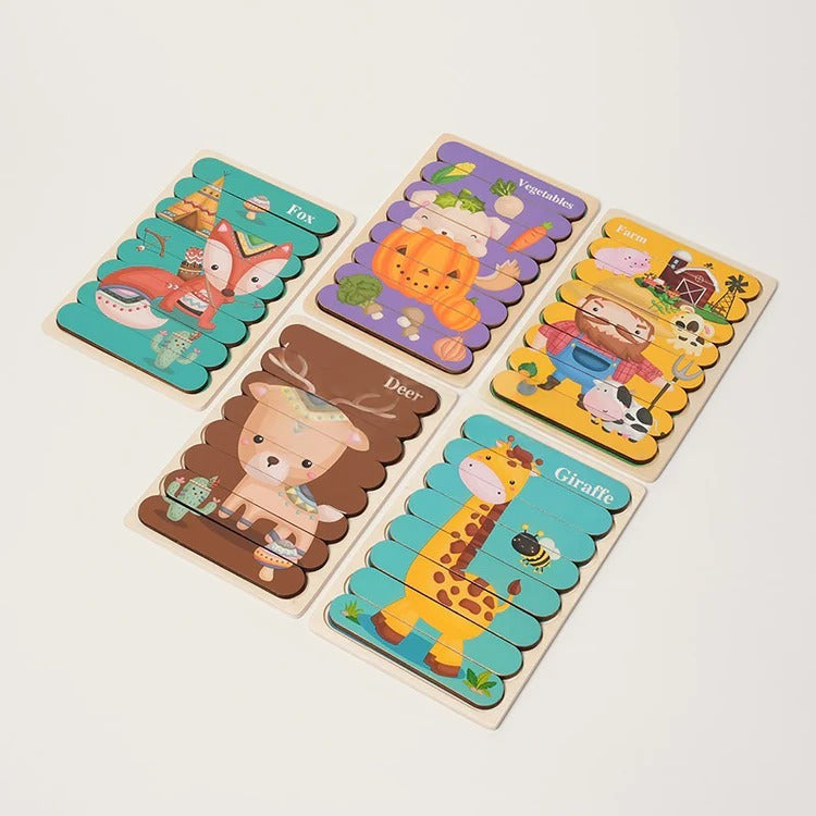Zweiseitige Montessori-Puzzles