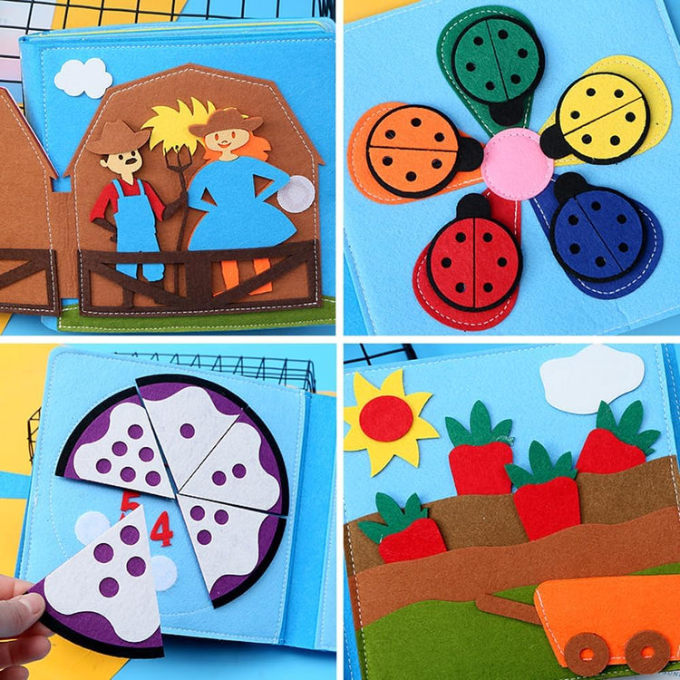 Interaktives Montessori-Pappbilderbuch