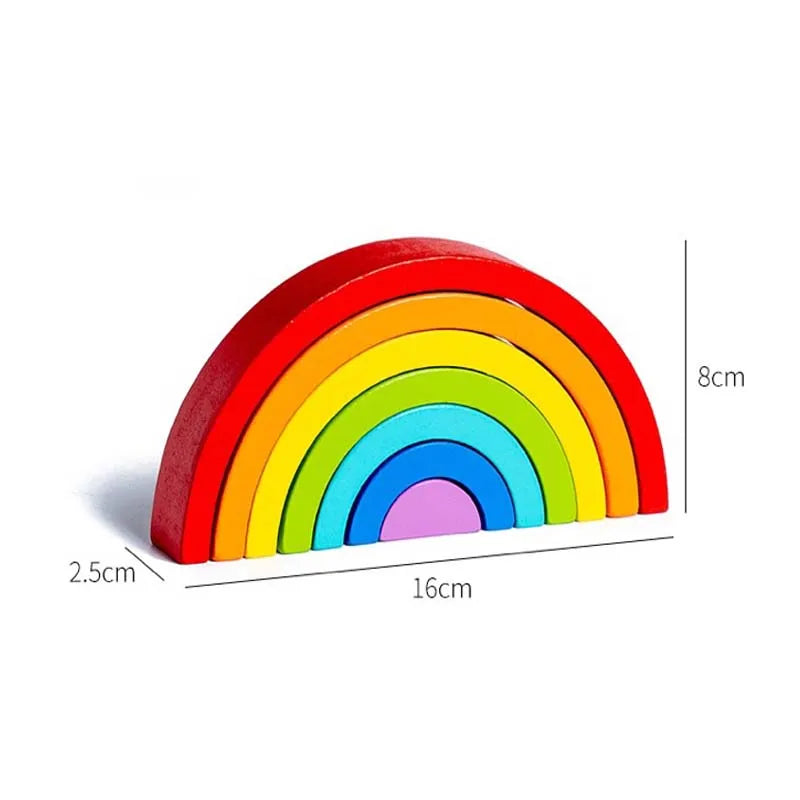Montessori-Holzpuzzle „Regenbogen“