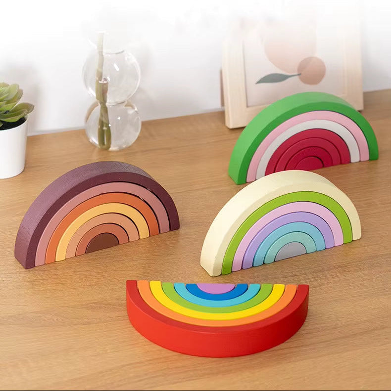 Montessori-Holzpuzzle „Regenbogen“