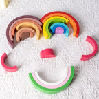 Montessori-Holzpuzzle „Regenbogen“