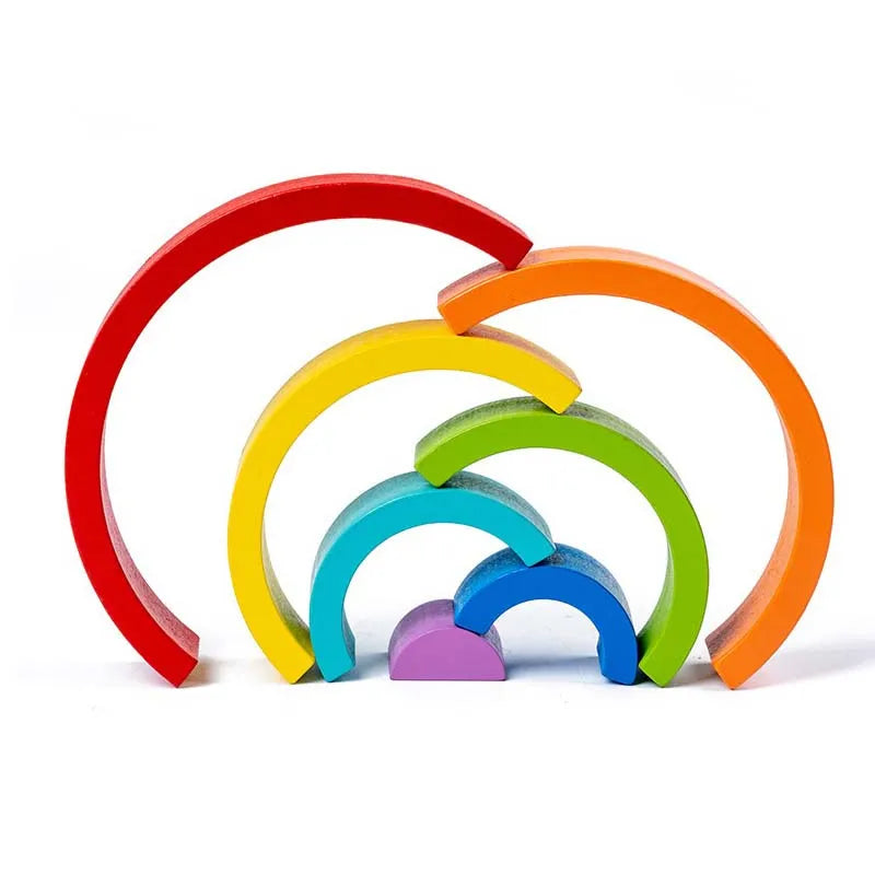 Montessori-Holzpuzzle „Regenbogen“