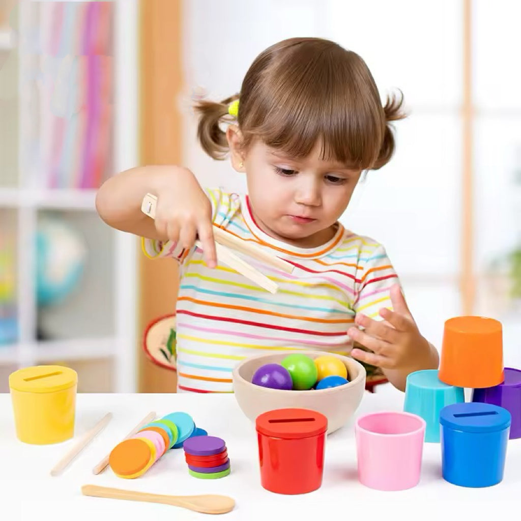 Montessori-Set zum Sortieren und Zählen
