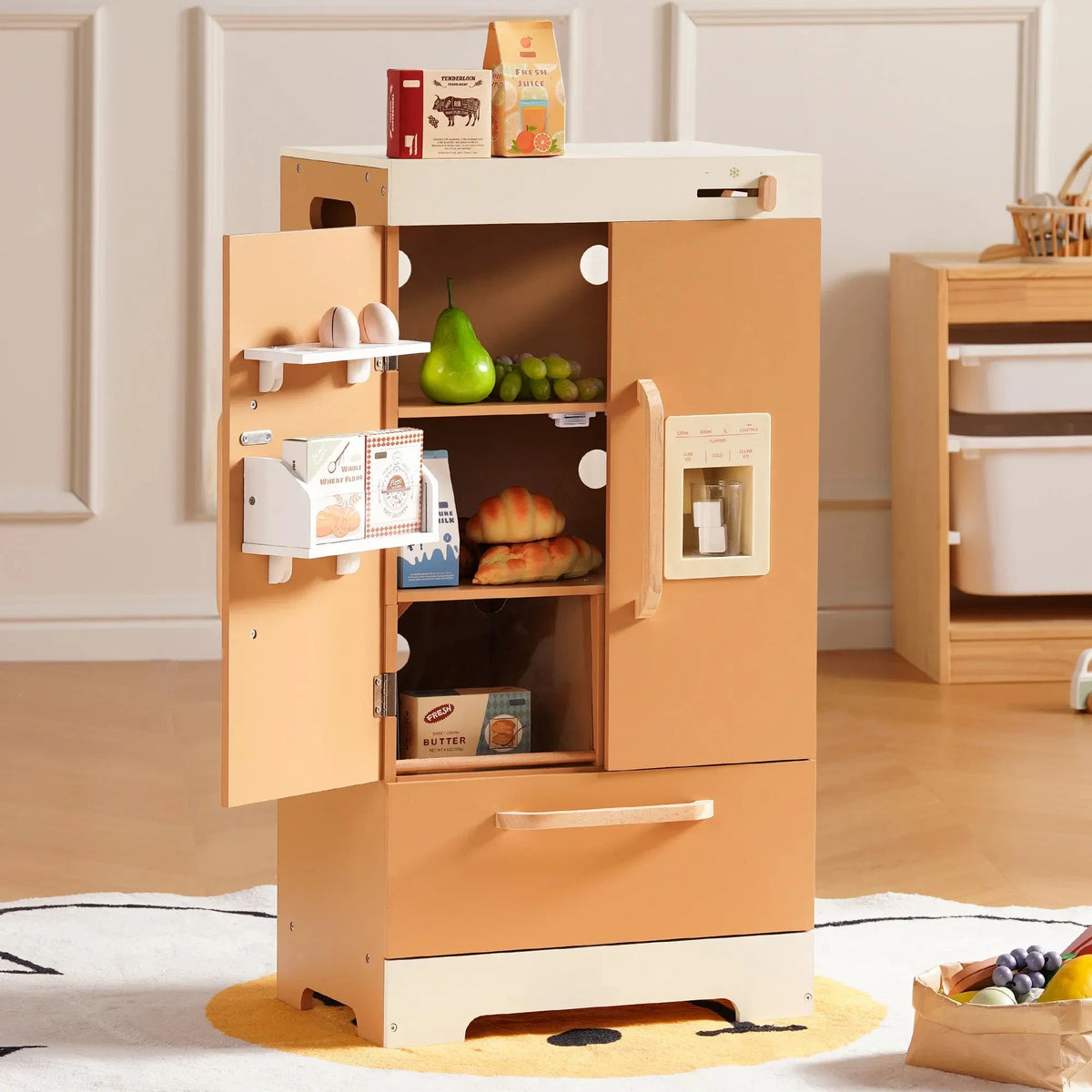Multifunktionales Montessori-Spielmöbel aus Holz für Kinder