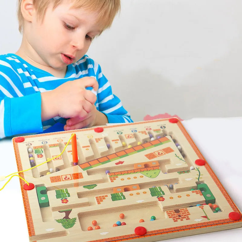 Montessori-Labyrinth aus Farben und Zahlen