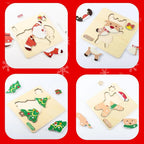 4er-Set Montessori-Weihnachtspuzzles
