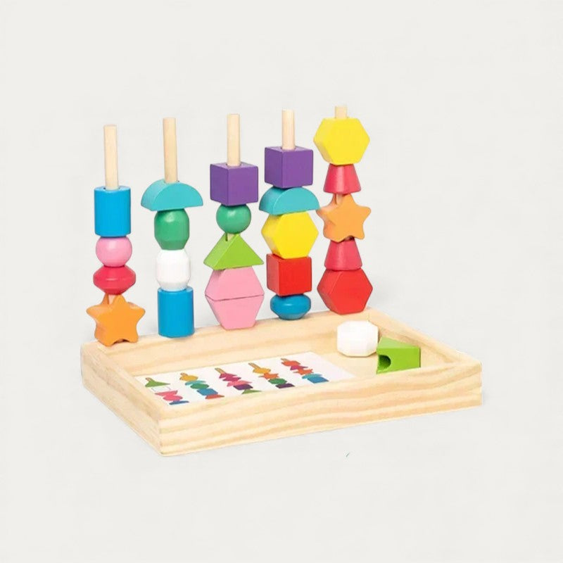 Montessori-Stapelspiel mit Perlen