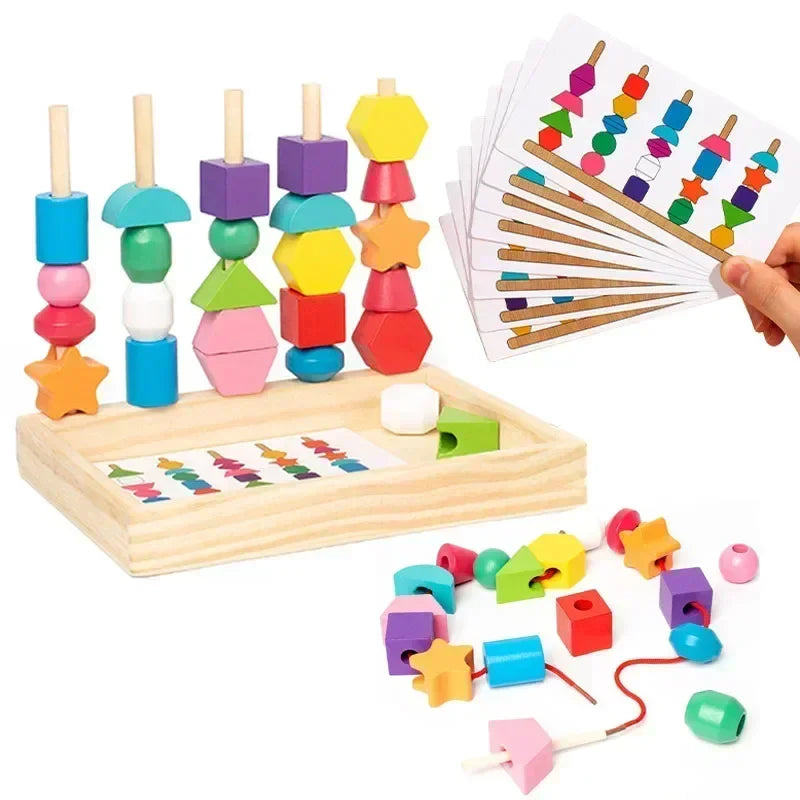 Montessori-Stapelspiel mit Perlen