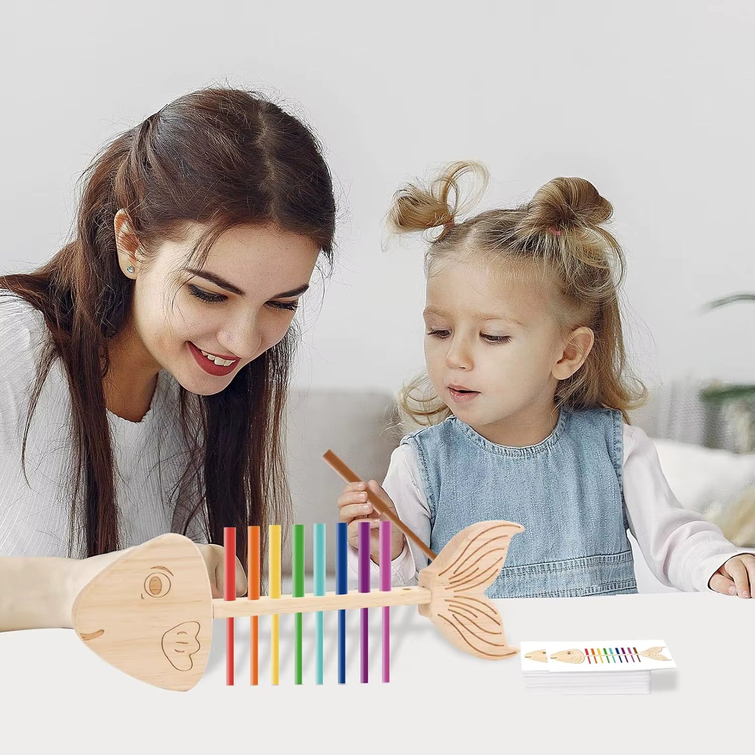 Montessori-Puzzle aus Fischknochen
