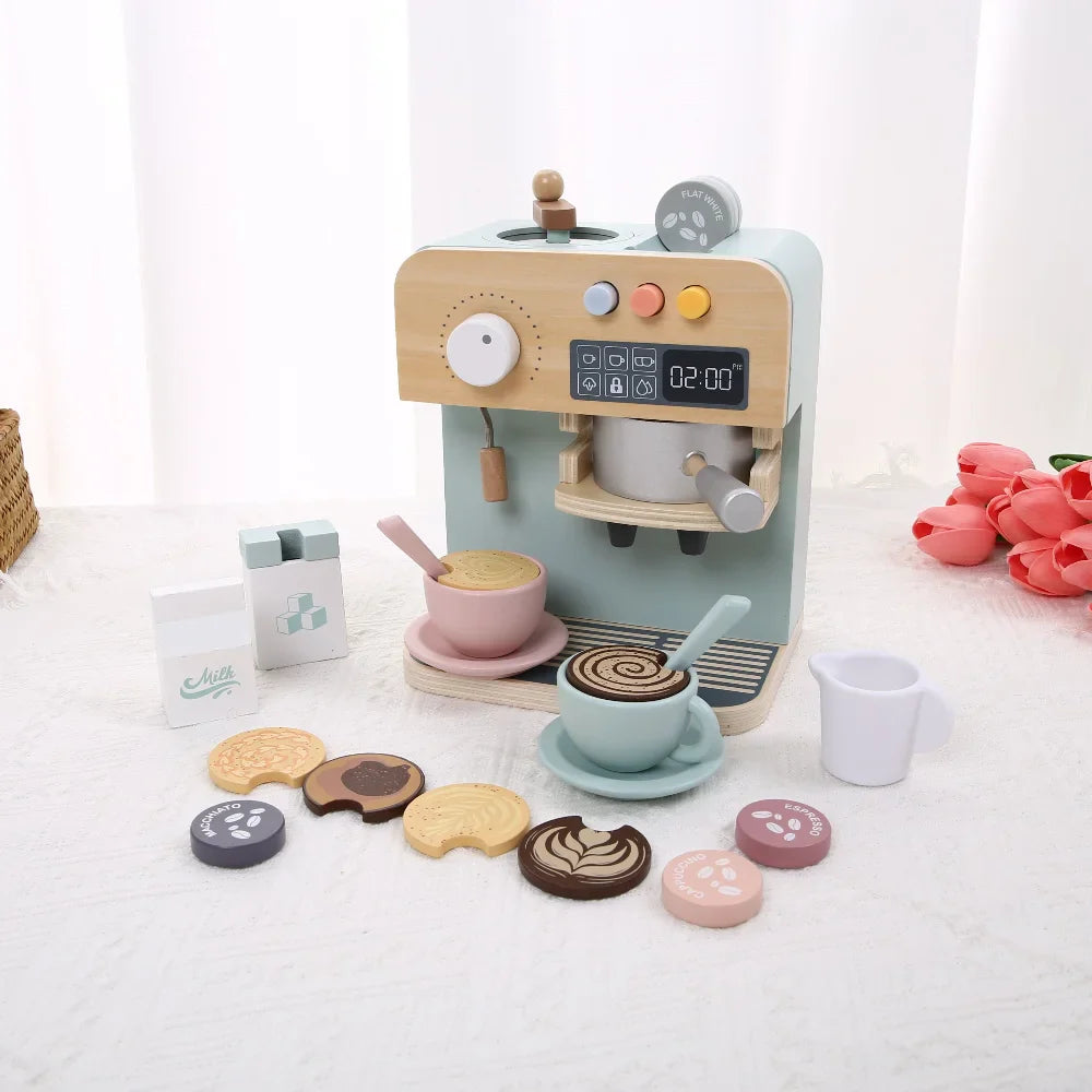 Montessori-Kaffeemaschine aus Holz