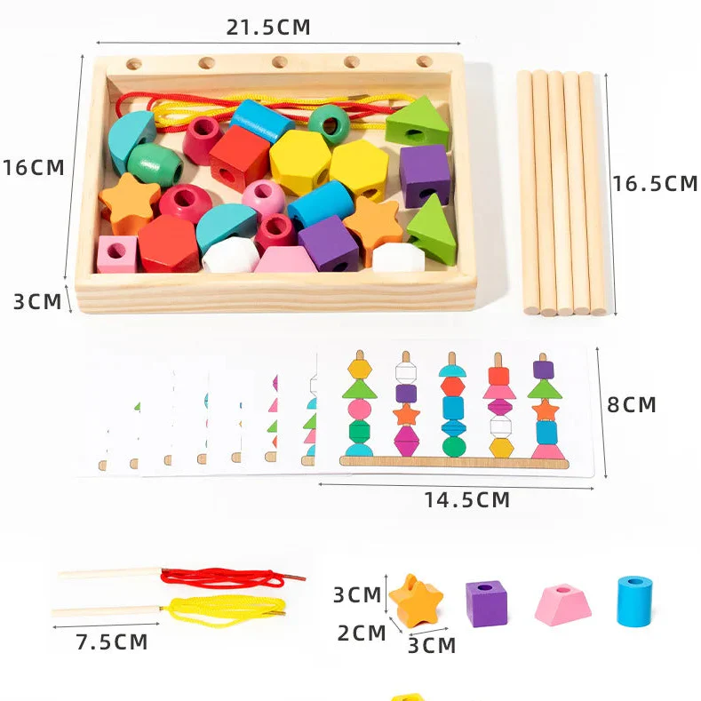 Montessori-Stapelspiel mit Perlen